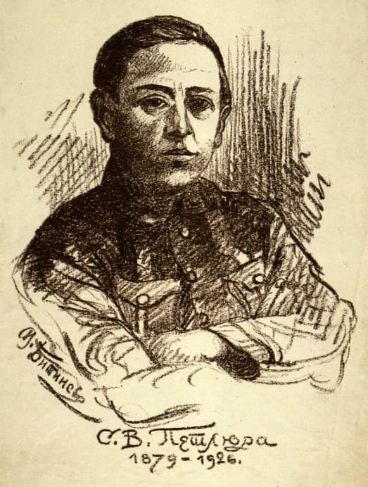 Symon Petlura, dessin au crayon par Mykola Bytynsky